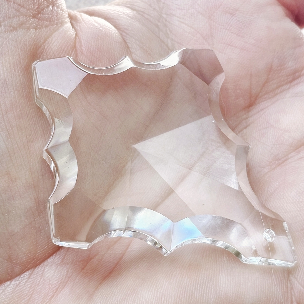 Crystal Faceted Pendant Pendulum Cut French Prism Suncatcher Chandalier 2.5in